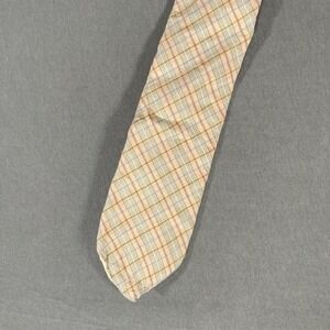 Calvin klein 100% Silk Neck Tie England Plaid Vintage Skinny‎ 2"
